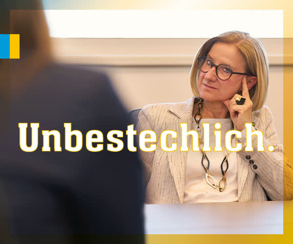 Johanna Mikl-Leitner im Gespräch – Sujet „Unbestechlich.“